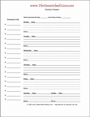 grocery planner