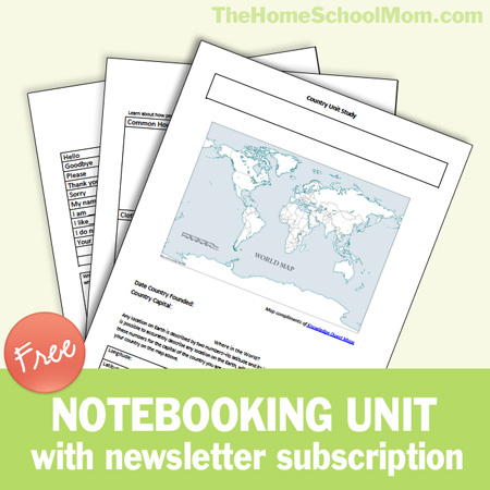 TheHomeSchoolMom: Free country notebooking unit study Free country notebooking unit study