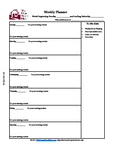 FlyLady Compatible Printable Planner Pages | TheHomeSchoolMom