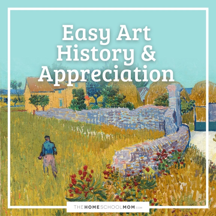Farmhouse in Provence by Vincent Van Gogh with text Easy Art History & Appreciation.