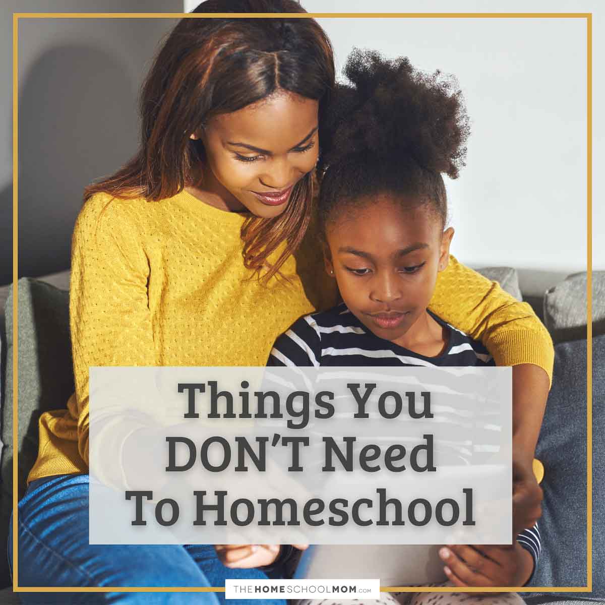 Things you don't need to homeschool.