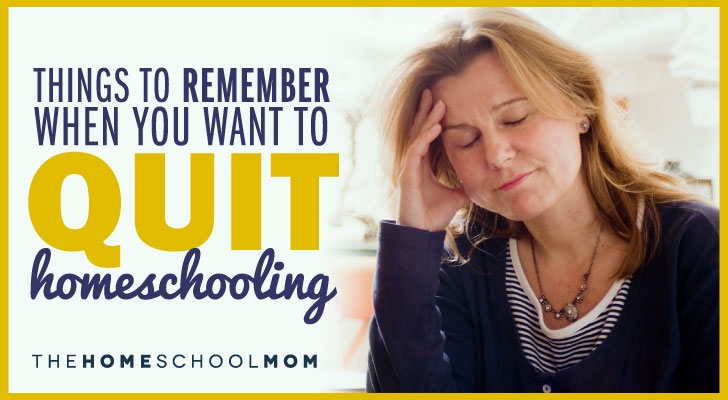 4 Things to Tell Yourself When You Want to Quit Homeschooling: Discouraged woman with hand on her forehead