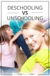 Deschooling vs. unschooling.
