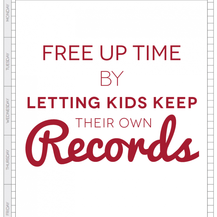 Free up time by letting kids keep their own homeschool records
