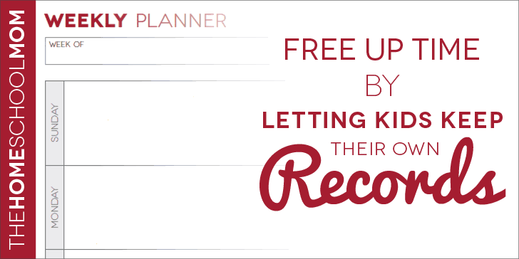 Free up time by letting kids keep their own homeschool records