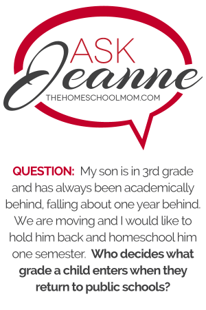 Ask Jeanne: Who decides what grade a child is in?