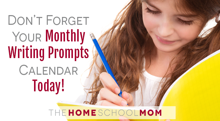 Monthly Writing Prompts for Homeschoolers