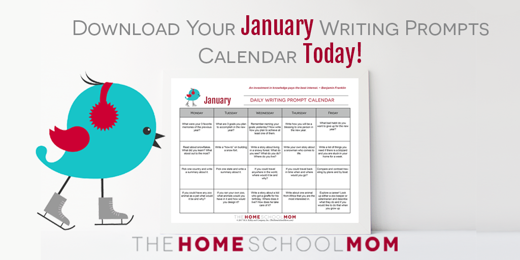 January Writing Prompt Calendar