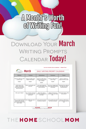 March Homeschool Writing Prompts