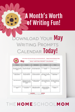 May Writing Prompts Calendar