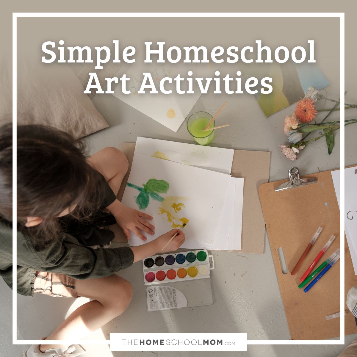 Simple homeschool art activities.