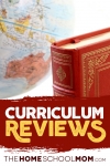 Globe and red book with text Homeschool Curriculum Reviews