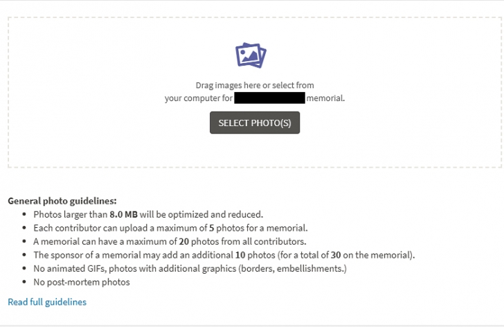 find-a-grave-3-min Screenshot of Find A Grave Website image uploader