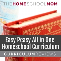 Globe and textbook with text Easy Peasy All in One Homeschool Curriculum