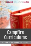Globe and book with text Campfire Curriculums Curriculum Reviews - TheHomeSchoolMom.com