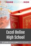 Globe and book; text Excel Online High School Curriculum Reviews
