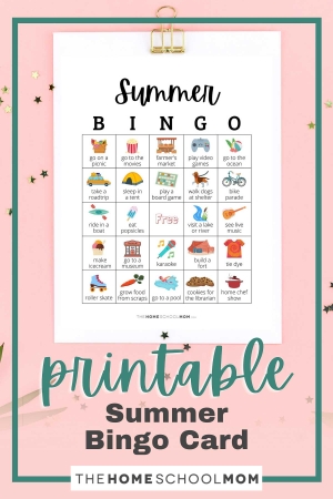 Printable: Summer Bucket List or Bingo Card
