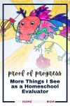 Proof of Progress - More things I see as a homeschool evaluator