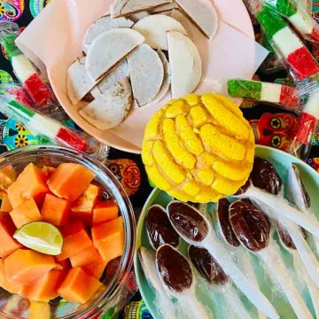 A variety of foods from a Mexican market.