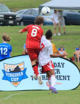 Richmond Kickers U15 elite soccer players during a game