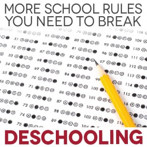 TheHomeSchoolMom Blog: Deschooling - More School Rules You Need to Break