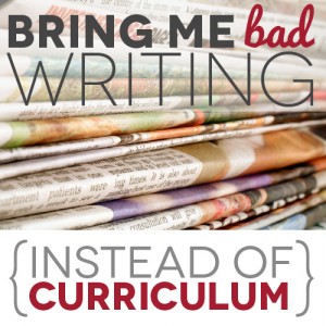 Editing writing (instead of curriculum)